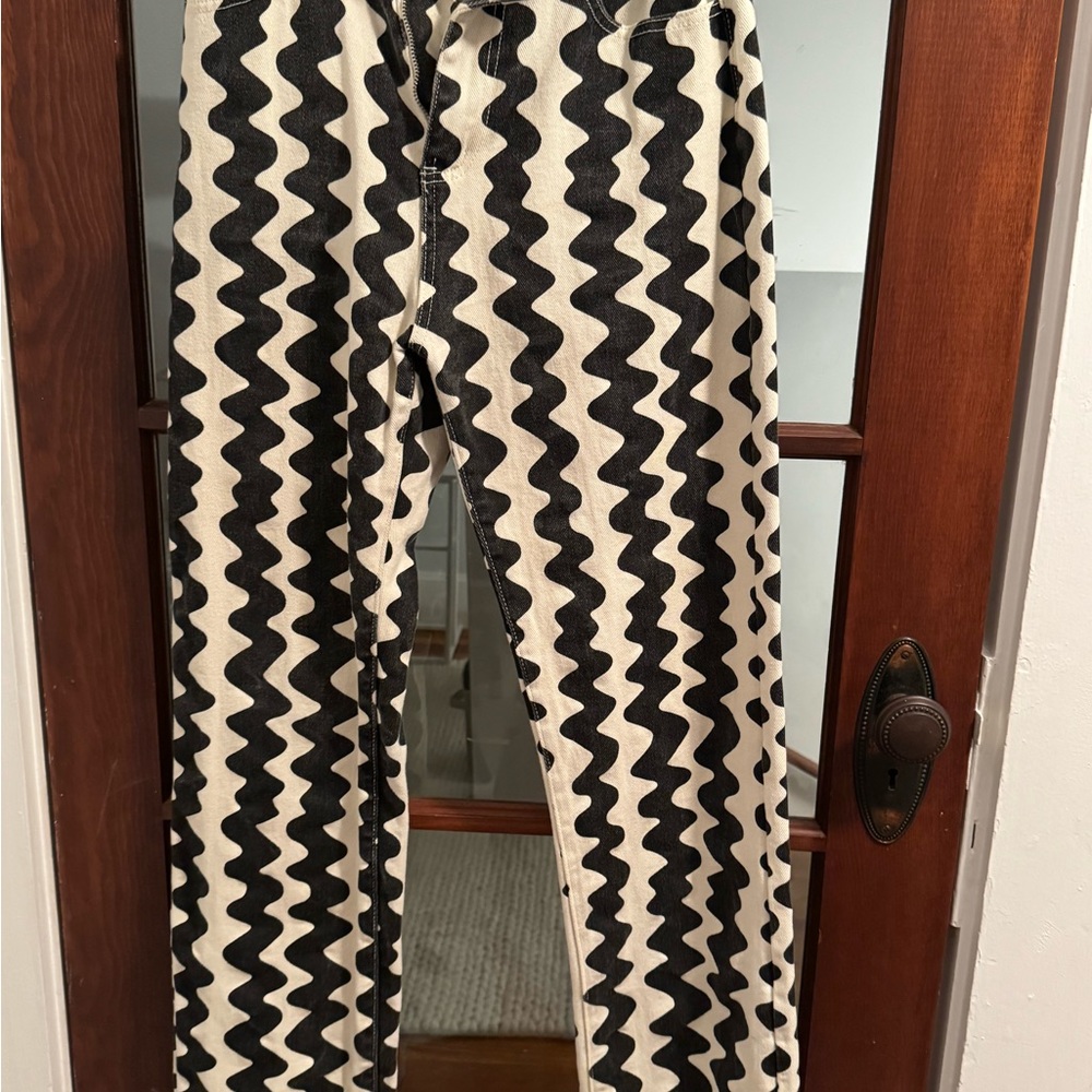 Cider Black and White Patterned Pants